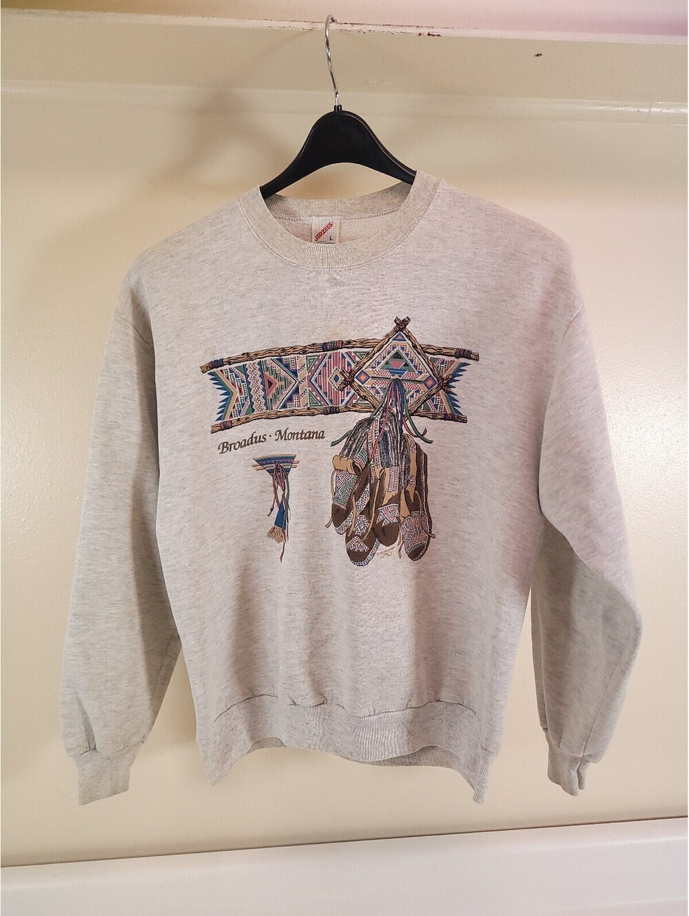 Vintage jerzees crewneck sweatshirt mens large made in usa montana